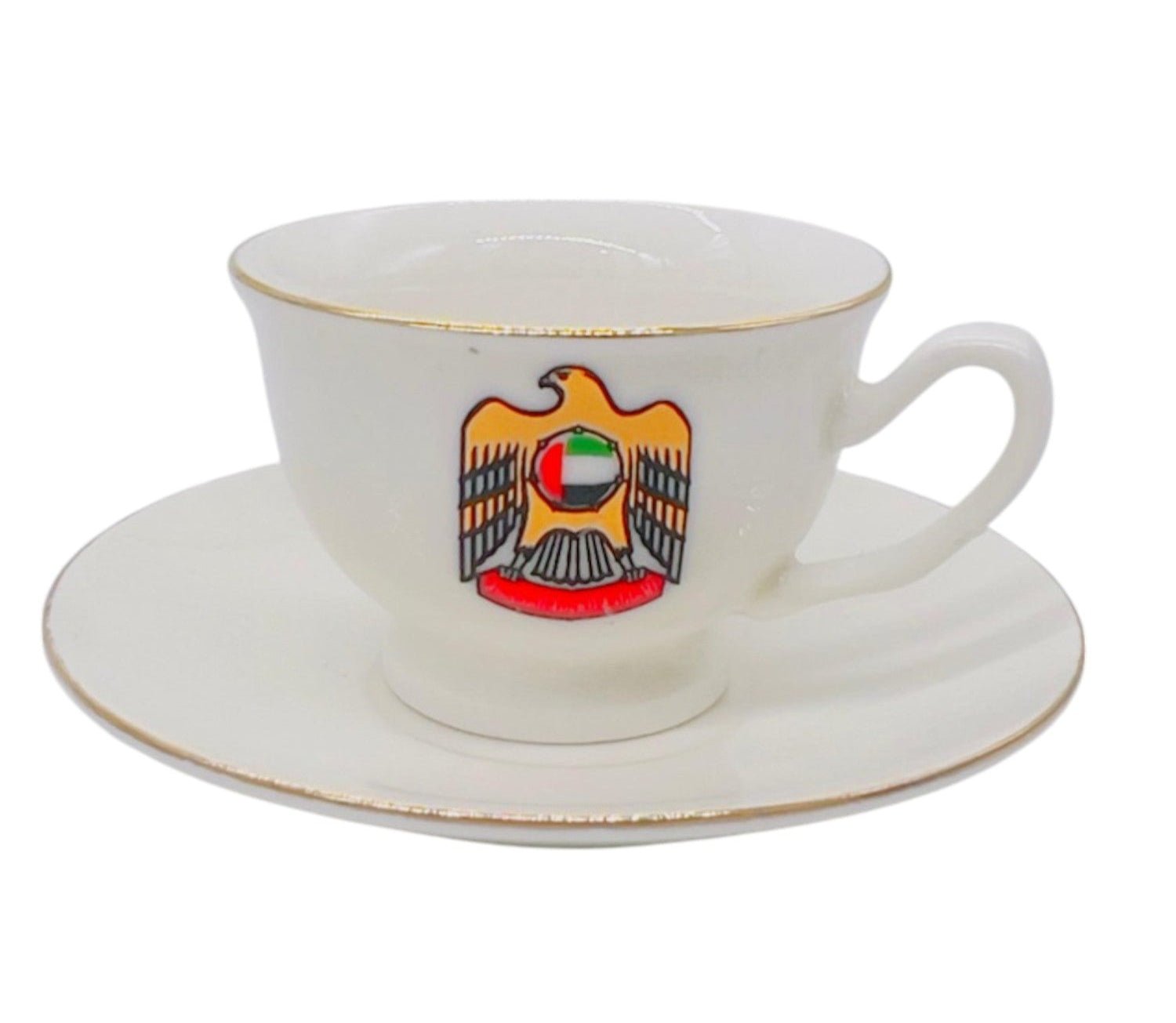 AKDC Ceramic Cup and Sacucer 6pcs with UAE Logo 100ml, White - Al Kabayel Discount CentreAKDC Ceramic Cup and Sacucer 6pcs with UAE Logo 100ml, WhiteTea SetsAKDCAl Kabayel Discount Centre