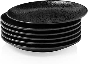 AKDC Ceramic Dessert Plates Set of 6, Small Salad Plates 6 Inch Appetizer Plates for Kitchen, Mini Dinner Plates for Cake Snacks Side Dish, Microwave, Oven and Dishwasher Safe, Black Glazed - Al Kabayel Discount CentreAKDC Ceramic Dessert Plates Set of 6, Small Salad Plates 6 Inch Appetizer Plates for Kitchen, Mini Dinner Plates for Cake Snacks Side Dish, Microwave, Oven and Dishwasher Safe, Black GlazedplatesAKDCAl Kabayel Discount Centre