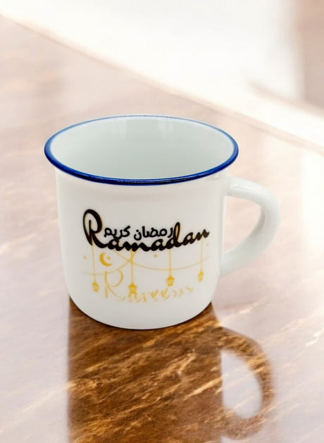 AKDC Ceramic Eid Mubarak Cup For Ramadan Printed Coffee Cup 100ml - White&Black - Al Kabayel Discount CentreAKDC Ceramic Eid Mubarak Cup For Ramadan Printed Coffee Cup 100ml - White&BlackTea CupsAKDCAl Kabayel Discount Centre