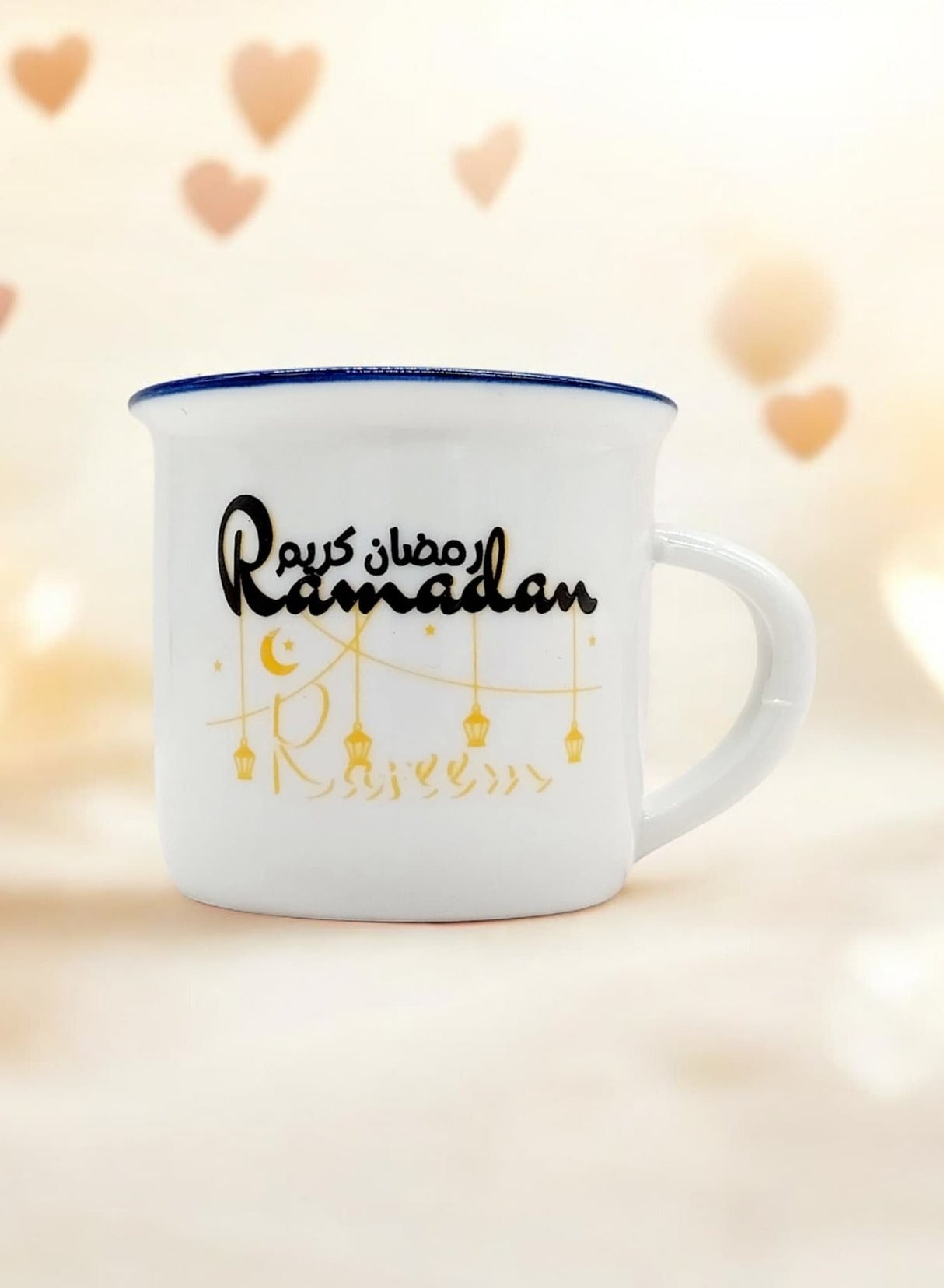 AKDC Ceramic Eid Mubarak Cup For Ramadan Printed Coffee Cup 100ml - White&Black - Al Kabayel Discount CentreAKDC Ceramic Eid Mubarak Cup For Ramadan Printed Coffee Cup 100ml - White&BlackTea CupsAKDCAl Kabayel Discount Centre