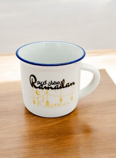 AKDC Ceramic Eid Mubarak Cup For Ramadan Printed Coffee Cup 100ml - White&Black - Al Kabayel Discount CentreAKDC Ceramic Eid Mubarak Cup For Ramadan Printed Coffee Cup 100ml - White&BlackTea CupsAKDCAl Kabayel Discount Centre
