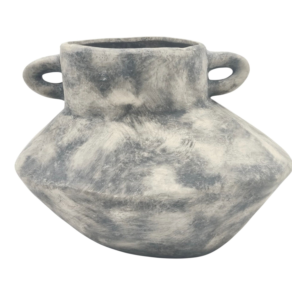 AKDC Ceramic Flower Vase 21cm*16cm*17cm, Tabletop Centerpiece, Distressed Grey - Al Kabayel Discount CentreAKDC Ceramic Flower Vase 21cm*16cm*17cm, Tabletop Centerpiece, Distressed GreyFlower/Plant PotsAKDCAl Kabayel Discount Centre