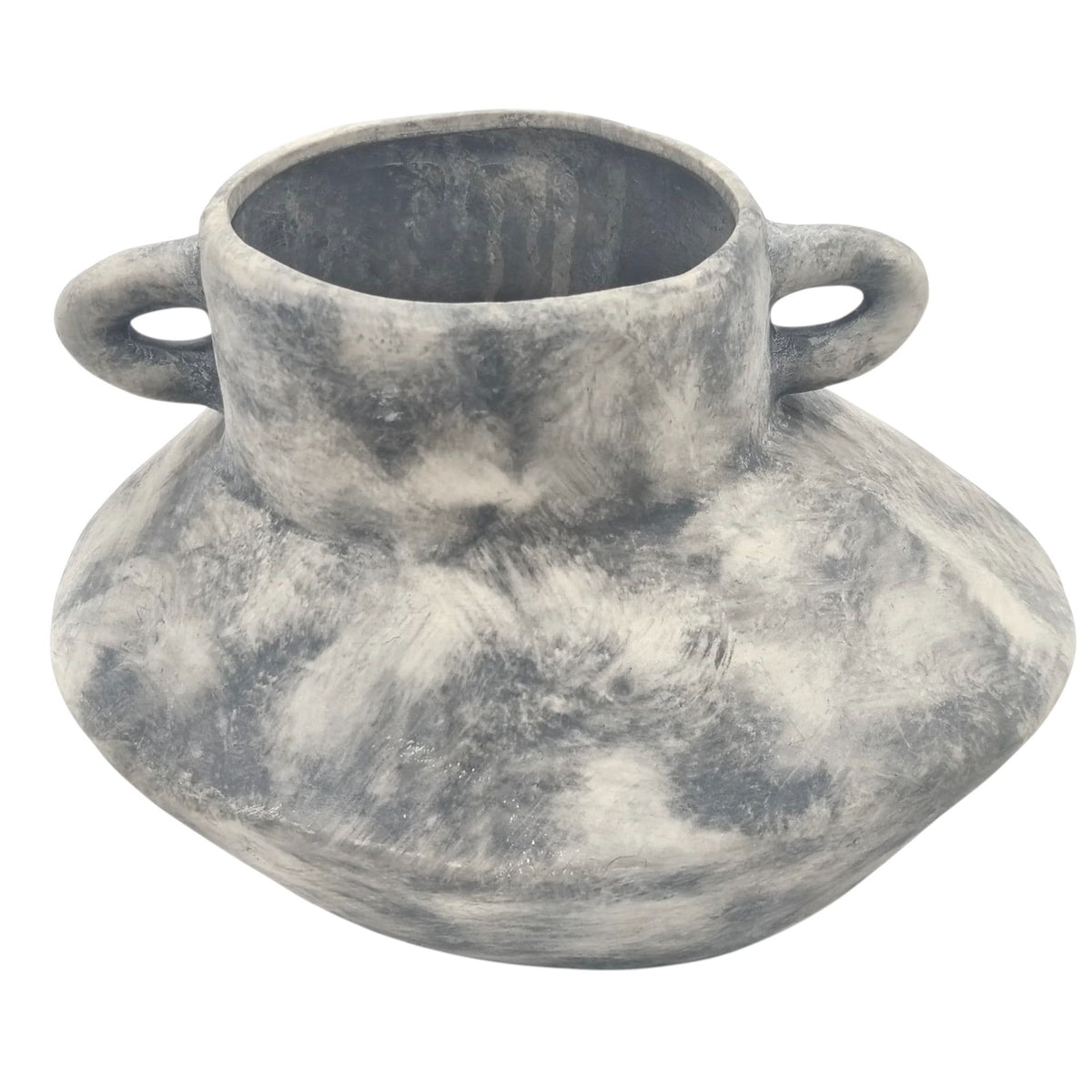 AKDC Ceramic Flower Vase 21cm*16cm*17cm, Tabletop Centerpiece, Distressed Grey - Al Kabayel Discount CentreAKDC Ceramic Flower Vase 21cm*16cm*17cm, Tabletop Centerpiece, Distressed GreyFlower/Plant PotsAKDCAl Kabayel Discount Centre