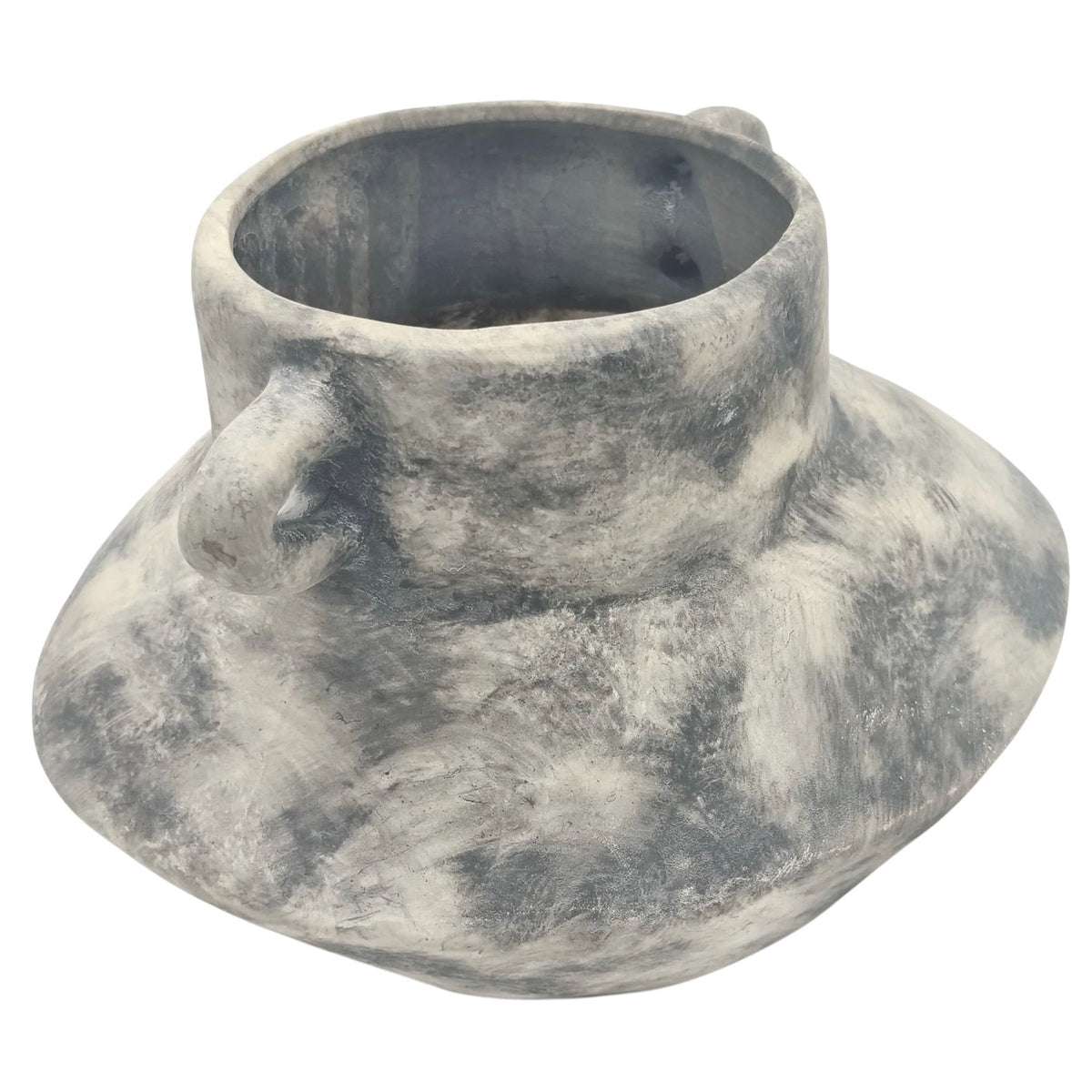 AKDC Ceramic Flower Vase 21cm*16cm*17cm, Tabletop Centerpiece, Distressed Grey - Al Kabayel Discount CentreAKDC Ceramic Flower Vase 21cm*16cm*17cm, Tabletop Centerpiece, Distressed GreyFlower/Plant PotsAKDCAl Kabayel Discount Centre