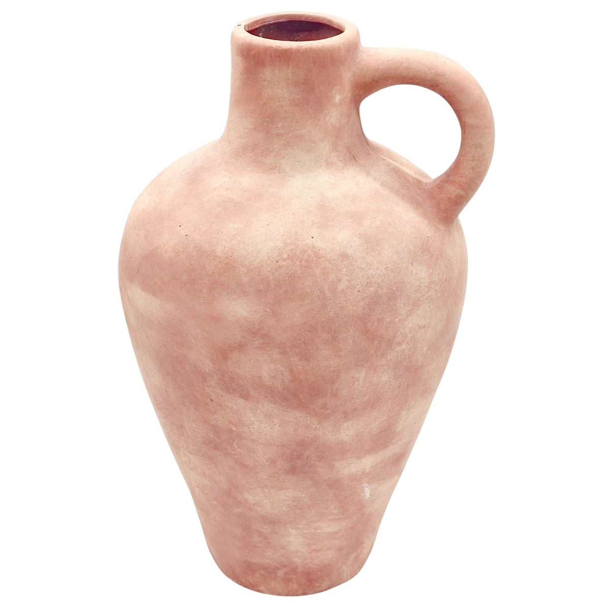 AKDC Ceramic Flower Vase 6cm*16cm*29cm, Single Handle - Amphora - Like Shape, Muted Pink - Al Kabayel Discount CentreAKDC Ceramic Flower Vase 6cm*16cm*29cm, Single Handle - Amphora - Like Shape, Muted PinkFlower/Plant PotsAKDCAl Kabayel Discount Centre