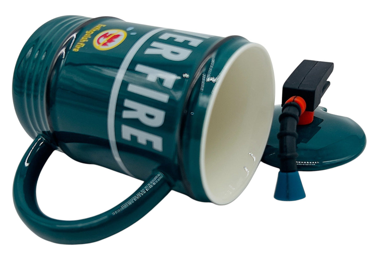AKDC Ceramic Mug with Lid – Dark Green Stylish Extinguisher Shaped Coffee Mug, 350ml - Al Kabayel Discount CentreAKDC Ceramic Mug with Lid – Dark Green Stylish Extinguisher Shaped Coffee Mug, 350mlMugsAKDCAl Kabayel Discount Centre