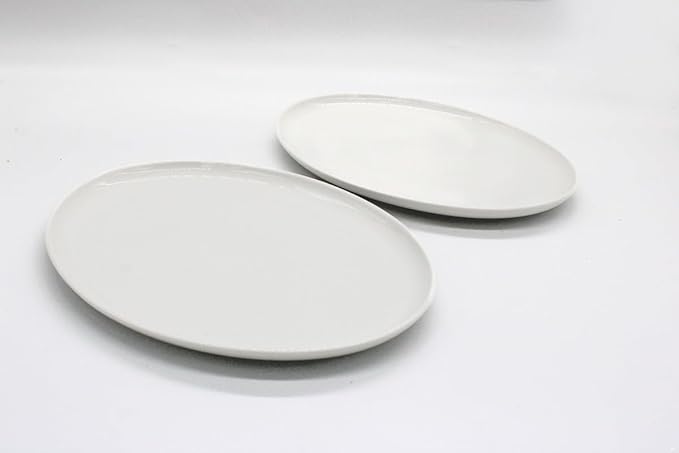 AKDC Ceramic oval Plate 12inch ivory set of 2 White - Al Kabayel Discount CentreAKDC Ceramic oval Plate 12inch ivory set of 2 WhitePlatesAKDCAl Kabayel Discount Centre