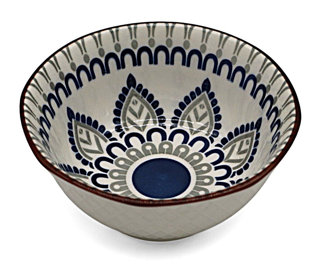 AKDC Ceramic Rice Bowl 13×5.5 cm – White with Hand - Painted Blue Flowers - Al Kabayel Discount CentreAKDC Ceramic Rice Bowl 13×5.5 cm – White with Hand - Painted Blue FlowersBowlsAKDCAl Kabayel Discount Centre