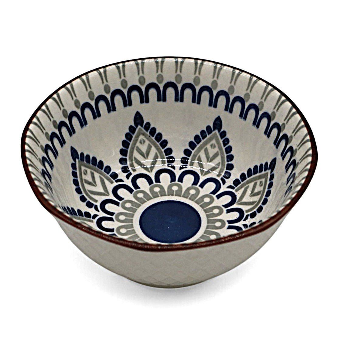 AKDC Ceramic Rice Bowl 13×5.5 cm – White with Hand - Painted Blue Flowers - Al Kabayel Discount CentreAKDC Ceramic Rice Bowl 13×5.5 cm – White with Hand - Painted Blue FlowersBowlsAKDCAl Kabayel Discount Centre