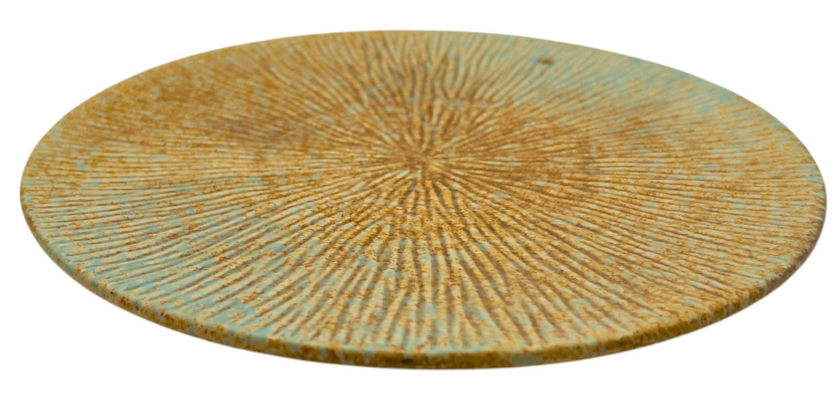AKDC Ceramic Round Cake Plate 20cm*2cm, Brown/Turquoise Ripple Design - Al Kabayel Discount CentreAKDC Ceramic Round Cake Plate 20cm*2cm, Brown/Turquoise Ripple DesignPlatesAKDCAl Kabayel Discount Centre