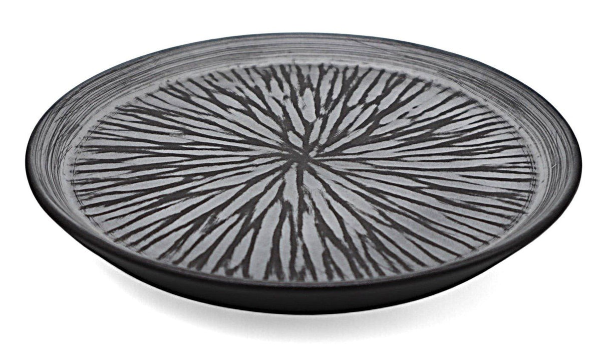 AKDC Ceramic Round Plate 23 cm – Stylish Gray with Black Border Design - Al Kabayel Discount CentreAKDC Ceramic Round Plate 23 cm – Stylish Gray with Black Border DesignPlatesAKDCAl Kabayel Discount Centre