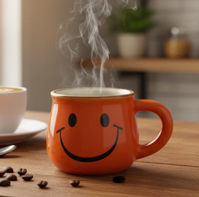 AKDC Ceramic Smile Emoji Coffee Mug 100ml,Blood Orange - Al Kabayel Discount CentreAKDC Ceramic Smile Emoji Coffee Mug 100ml,Blood OrangeMugsAKDCAl Kabayel Discount Centre
