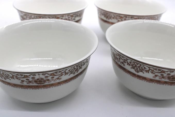 AKDC Ceramic Soup Bowl set of 4 White/Golden - Al Kabayel Discount CentreAKDC Ceramic Soup Bowl set of 4 White/GoldenBowlsAKDCAl Kabayel Discount Centre