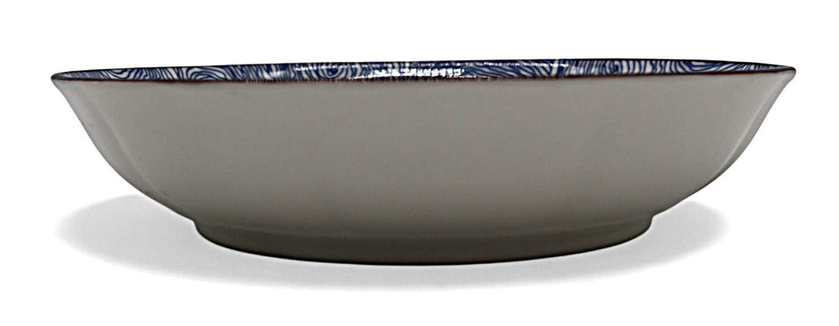 AKDC Ceramic Soup Plate 20 cm – White with Elegant Blue Flower Rim - Al Kabayel Discount CentreAKDC Ceramic Soup Plate 20 cm – White with Elegant Blue Flower RimPlatesAKDCAl Kabayel Discount Centre