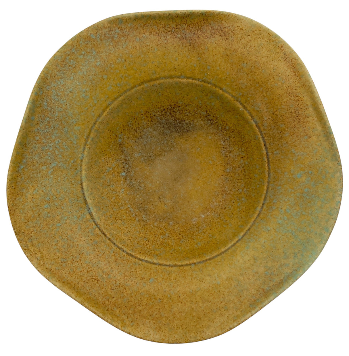AKDC Ceramic Soup Plate 27cm*4cm, Brown/Turquoise Ripple Flower Edge Design - Al Kabayel Discount CentreAKDC Ceramic Soup Plate 27cm*4cm, Brown/Turquoise Ripple Flower Edge DesignPlatesAKDCAl Kabayel Discount Centre