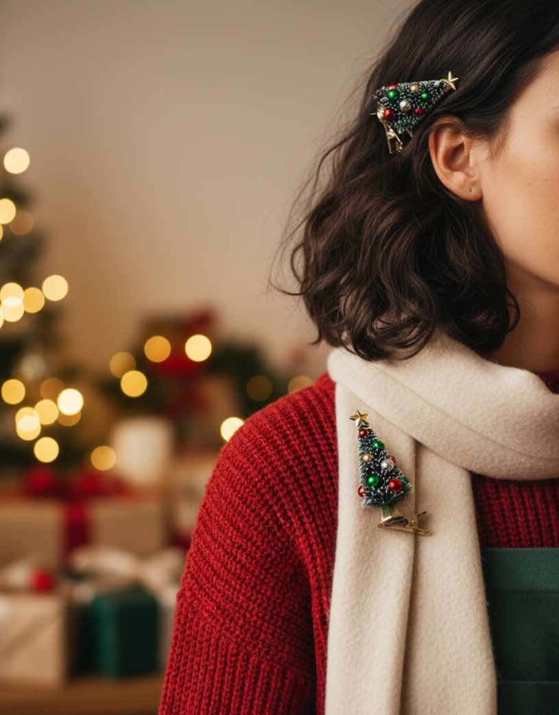 AKDC Christmas Tree Brooch Pin Set – 4 - Piece Festive Holiday Accessories for Clothing, Bags & Gifts - Al Kabayel Discount CentreAKDC Christmas Tree Brooch Pin Set – 4 - Piece Festive Holiday Accessories for Clothing, Bags & GiftsHome Décor AccentsAKDCAl Kabayel Discount Centre