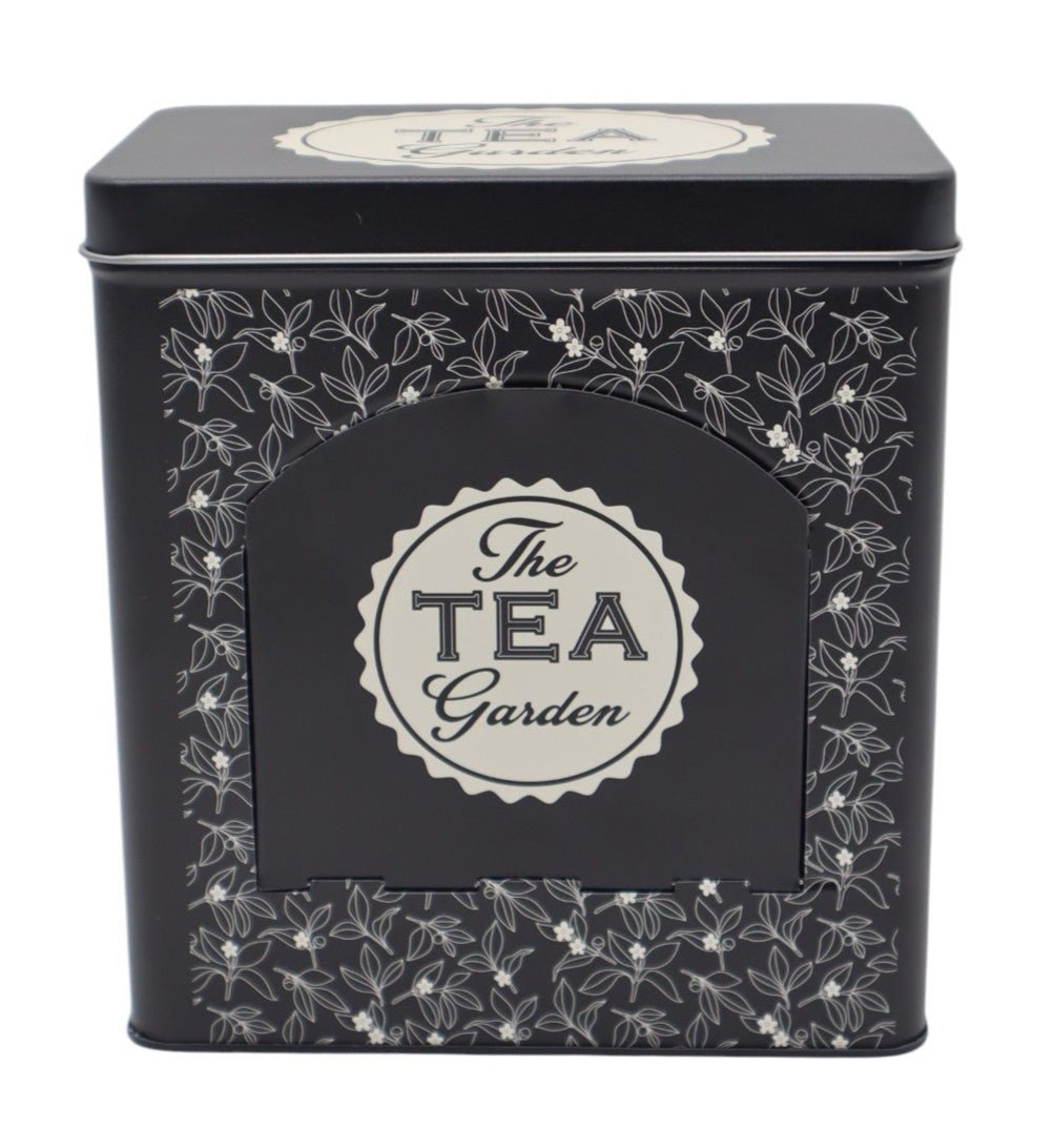 AKDC Classic Black Metal Tea Powder Canister with Iconic Tea Logo – Secure and Modern Storage for Freshness, 18×10 cm - Al Kabayel Discount CentreAKDC Classic Black Metal Tea Powder Canister with Iconic Tea Logo – Secure and Modern Storage for Freshness, 18×10 cmJars & Food SaversAKDCAl Kabayel Discount Centre