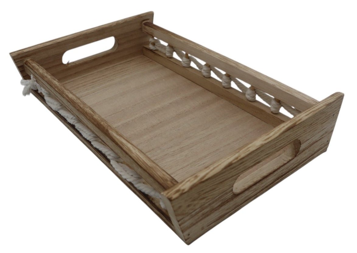 AKDC Classic Compact Wooden Utility Tray – Handcrafted for Serving Snacks, Organizing Items, or Decorative Use, 30×18×5 cm - Al Kabayel Discount CentreAKDC Classic Compact Wooden Utility Tray – Handcrafted for Serving Snacks, Organizing Items, or Decorative Use, 30×18×5 cmServing TraysAKDCAl Kabayel Discount Centre