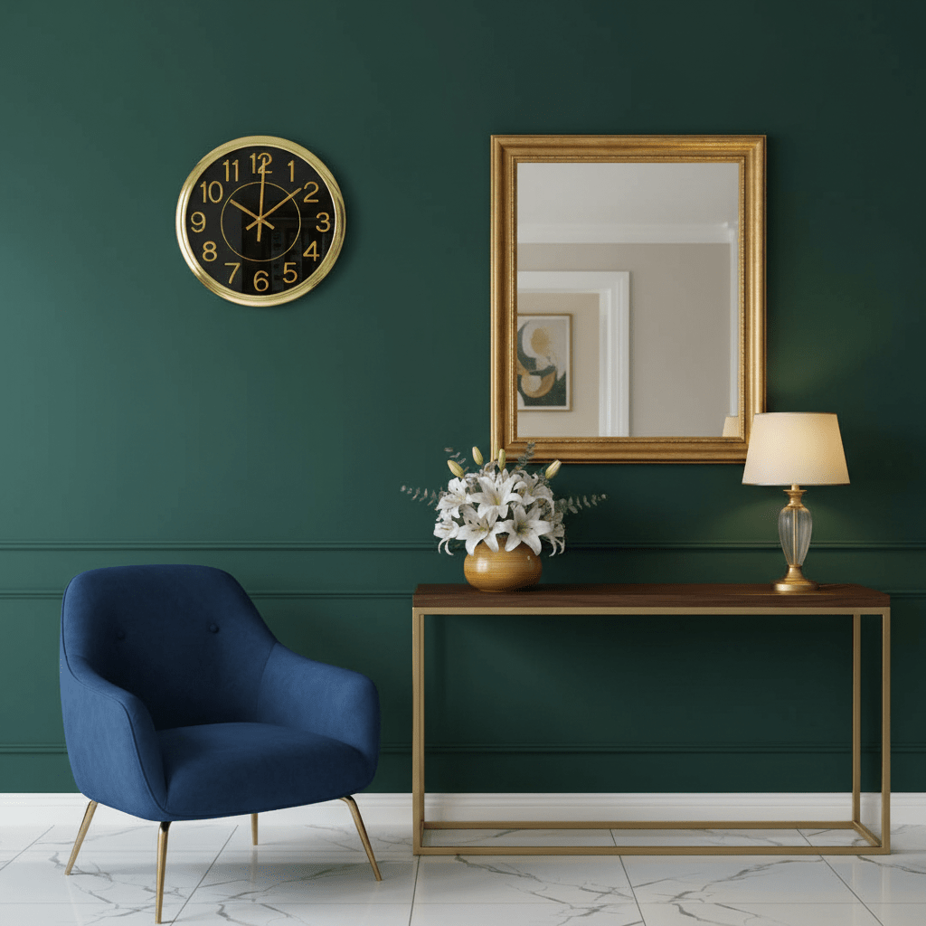 AKDC Classic Wall Clock 29cm – Gold & Black Dial with Bold Numerals | Quartz - Al Kabayel Discount CentreAKDC Classic Wall Clock 29cm – Gold & Black Dial with Bold Numerals | QuartzWall ClocksAKDCAl Kabayel Discount Centre