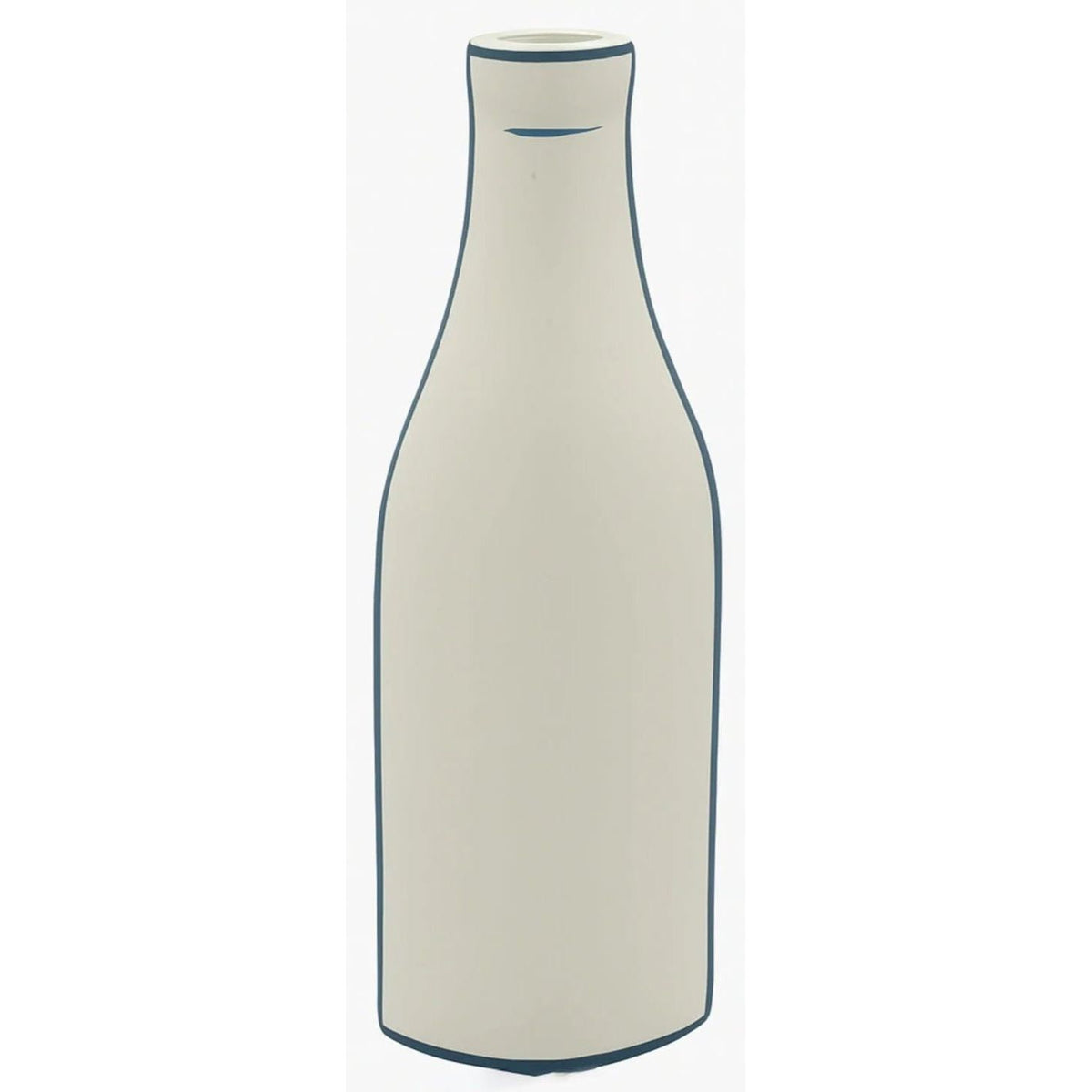 AKDC Clay Bottle Shaped Flower Vase 5cm*10.5cm*31cm, White and Blue - Al Kabayel Discount CentreAKDC Clay Bottle Shaped Flower Vase 5cm*10.5cm*31cm, White and BlueFlower/Plant PotsAKDCAl Kabayel Discount Centre