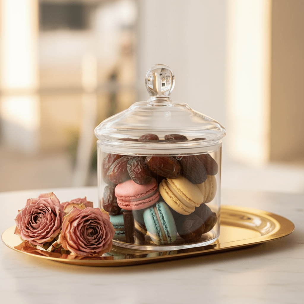 AKDC Clear Acrylic Candy Jar with Lid Transparent Serving and Storage Container 15 × 12 cm - Al Kabayel Discount CentreAKDC Clear Acrylic Candy Jar with Lid Transparent Serving and Storage Container 15 × 12 cmJars & Food SaversAKDCAl Kabayel Discount Centre