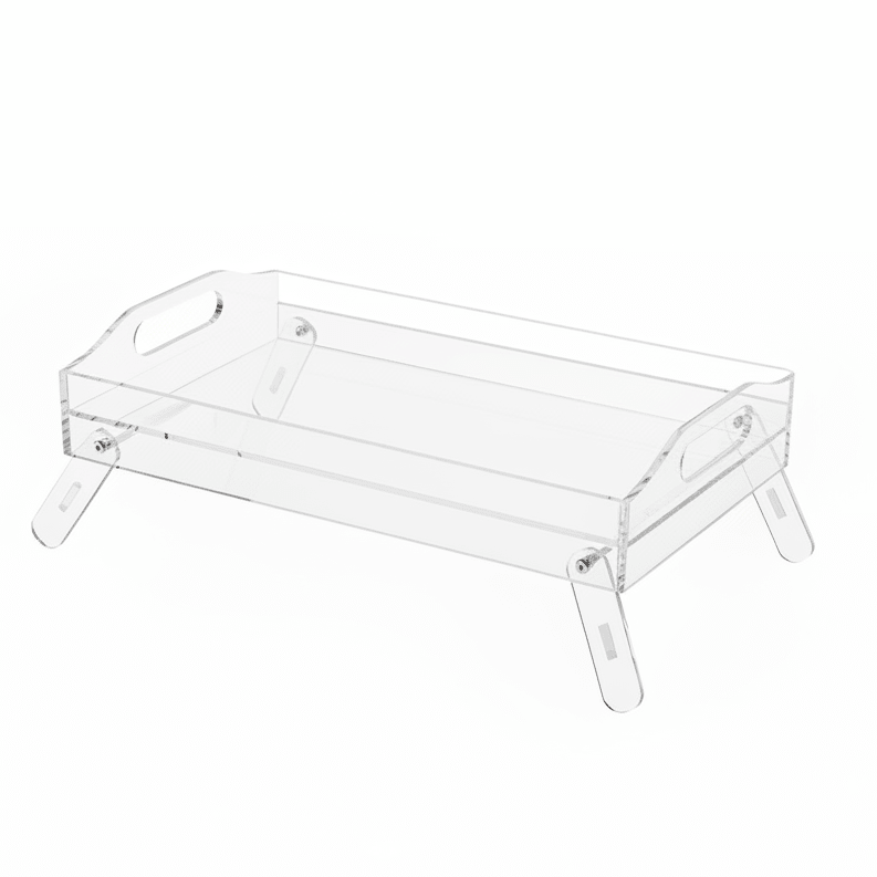 AKDC Clear Acrylic Foldable Serving Tray with Raised Stand Lightweight and Functional Serving Solution 30x23 cm - Al Kabayel Discount CentreAKDC Clear Acrylic Foldable Serving Tray with Raised Stand Lightweight and Functional Serving Solution 30x23 cmServing TraysAKDCAl Kabayel Discount Centre