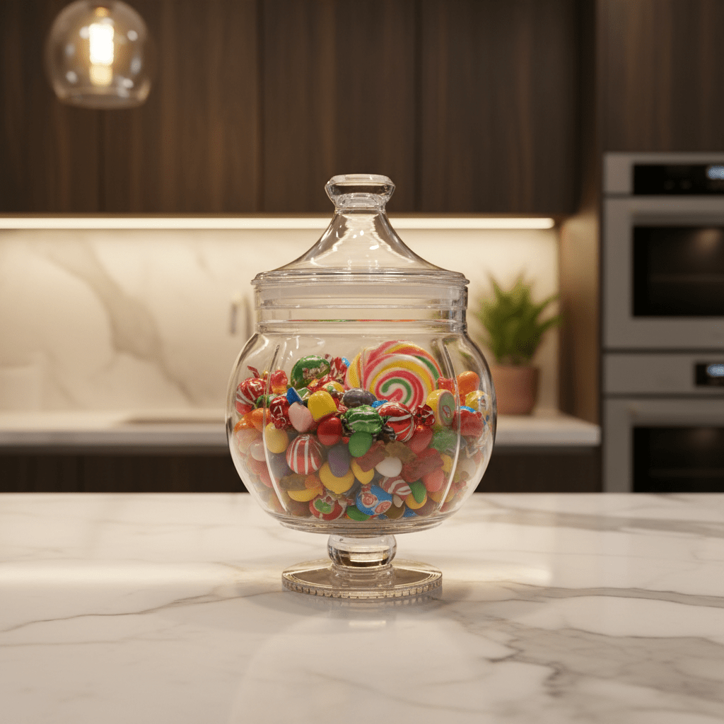 AKDC Clear Acrylic Footed Storage Canister with Tight Lid Transparent Food Storage Container 1590 ml Capacity - Al Kabayel Discount CentreAKDC Clear Acrylic Footed Storage Canister with Tight Lid Transparent Food Storage Container 1590 ml CapacityJars & Food SaversAKDCAl Kabayel Discount Centre
