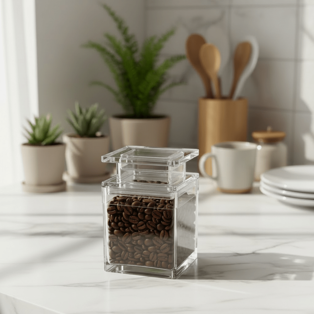 AKDC Clear Acrylic Storage Canister with Secure Lid Transparent Kitchen Organizer Container 10 × 8.5 cm - Al Kabayel Discount CentreAKDC Clear Acrylic Storage Canister with Secure Lid Transparent Kitchen Organizer Container 10 × 8.5 cmJars & Food SaversAKDCAl Kabayel Discount Centre