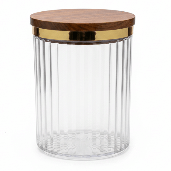 AKDC Clear Acrylic Storage Canister with Secure Lid Transparent Kitchen Organizer Container 18 × 12.5 cm - Al Kabayel Discount CentreAKDC Clear Acrylic Storage Canister with Secure Lid Transparent Kitchen Organizer Container 18 × 12.5 cmJars & Food SaversAKDCAl Kabayel Discount Centre
