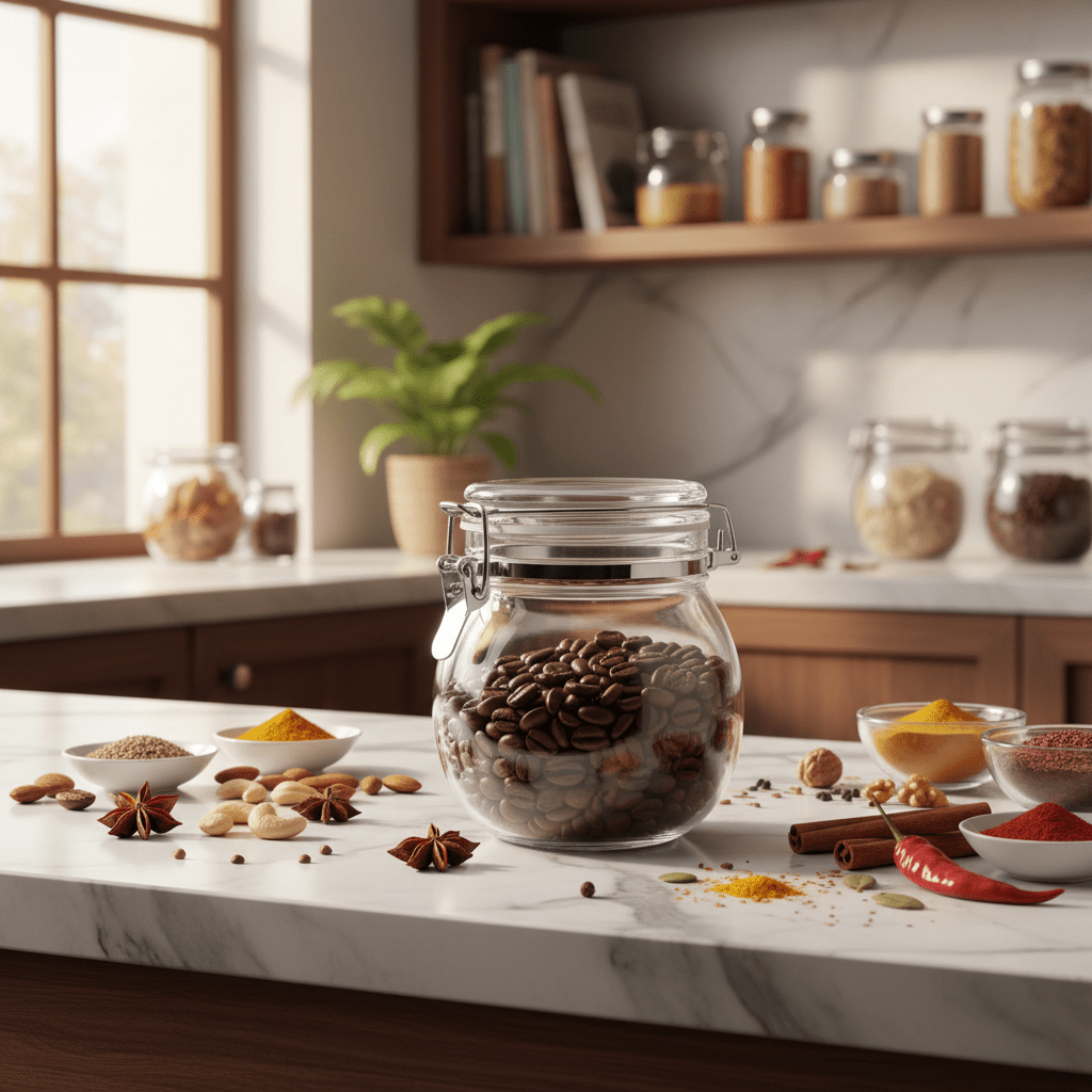 AKDC Compact Airtight Acrylic Storage Canister for Kitchen and Pantry Use 12 × 10 cm - Al Kabayel Discount CentreAKDC Compact Airtight Acrylic Storage Canister for Kitchen and Pantry Use 12 × 10 cmJars & Food SaversAKDCAl Kabayel Discount Centre