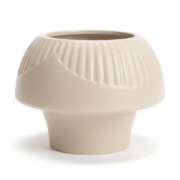 AKDC Compact Ceramic Decorative Vase – Elegant Beige Modern Minimalist Shape, 12 cm - Al Kabayel Discount CentreAKDC Compact Ceramic Decorative Vase – Elegant Beige Modern Minimalist Shape, 12 cmFlower/Plant PotsAKDCAl Kabayel Discount Centre