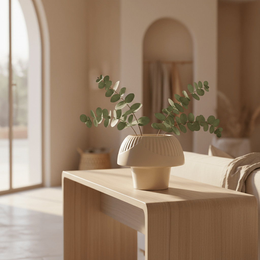 AKDC Compact Ceramic Decorative Vase – Elegant Beige Modern Minimalist Shape, 12 cm - Al Kabayel Discount CentreAKDC Compact Ceramic Decorative Vase – Elegant Beige Modern Minimalist Shape, 12 cmFlower/Plant PotsAKDCAl Kabayel Discount Centre