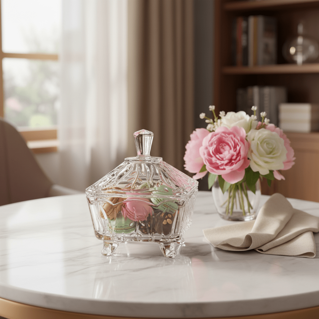 AKDC Compact Glass Sugar Pot with Lid Space Saving Kitchen Storage Container 10 x 10 cm - Al Kabayel Discount CentreAKDC Compact Glass Sugar Pot with Lid Space Saving Kitchen Storage Container 10 x 10 cmJars & Food SaversAKDCAl Kabayel Discount Centre
