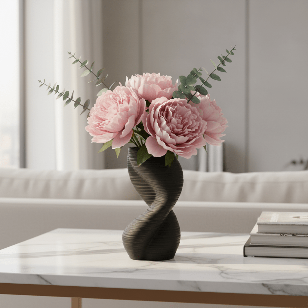 AKDC Contemporary Ceramic Decorative Vase – Bold Black Finish with Unique Sculptural Design, 20 × 10 cm - Al Kabayel Discount CentreAKDC Contemporary Ceramic Decorative Vase – Bold Black Finish with Unique Sculptural Design, 20 × 10 cmFlower/Plant PotsAKDCAl Kabayel Discount Centre