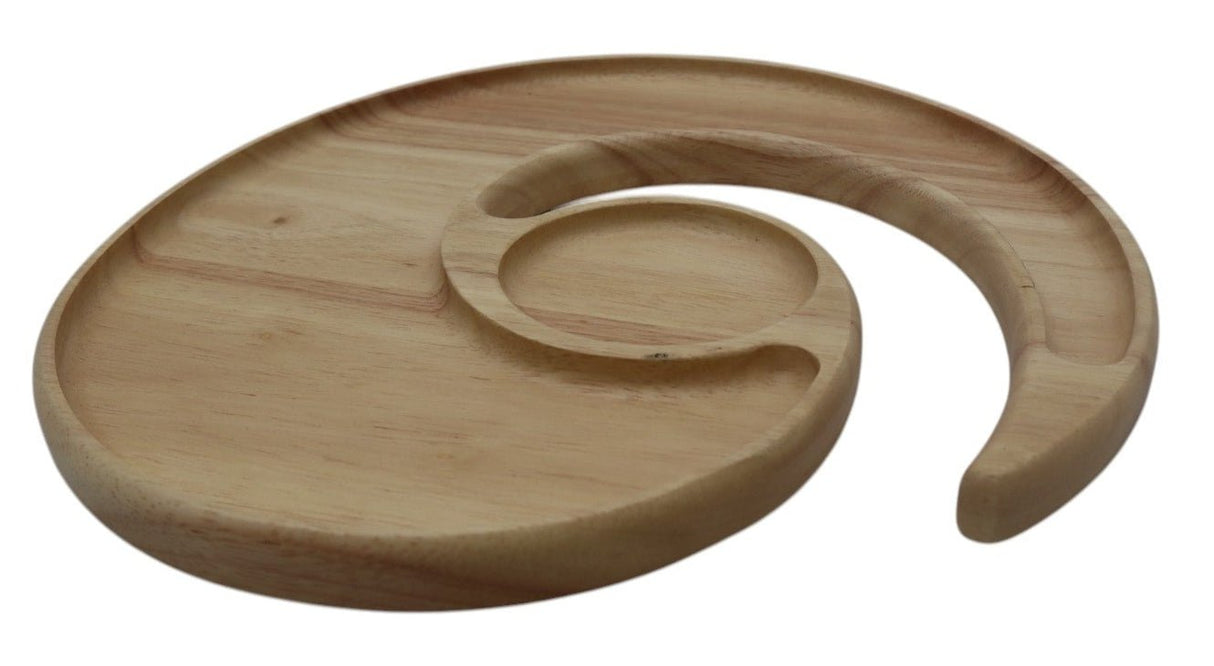 AKDC Contemporary Round Wooden Serving Tray with Artistic Detailing – Ideal for Modern Kitchens, Parties, or Décor, 30×2.5 cm - Al Kabayel Discount CentreAKDC Contemporary Round Wooden Serving Tray with Artistic Detailing – Ideal for Modern Kitchens, Parties, or Décor, 30×2.5 cmServing TraysAKDCAl Kabayel Discount Centre