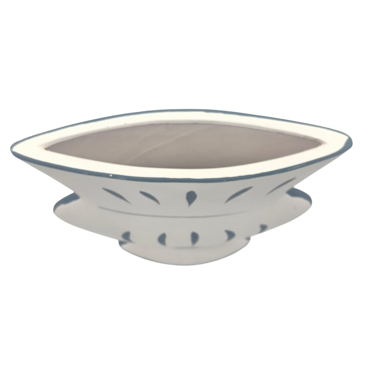 AKDC Contemporary Urn Shaped Clay Flower Vase 17cm*5cm*21cm, White and Blue - Al Kabayel Discount CentreAKDC Contemporary Urn Shaped Clay Flower Vase 17cm*5cm*21cm, White and BlueFlower/Plant PotsAKDCAl Kabayel Discount Centre