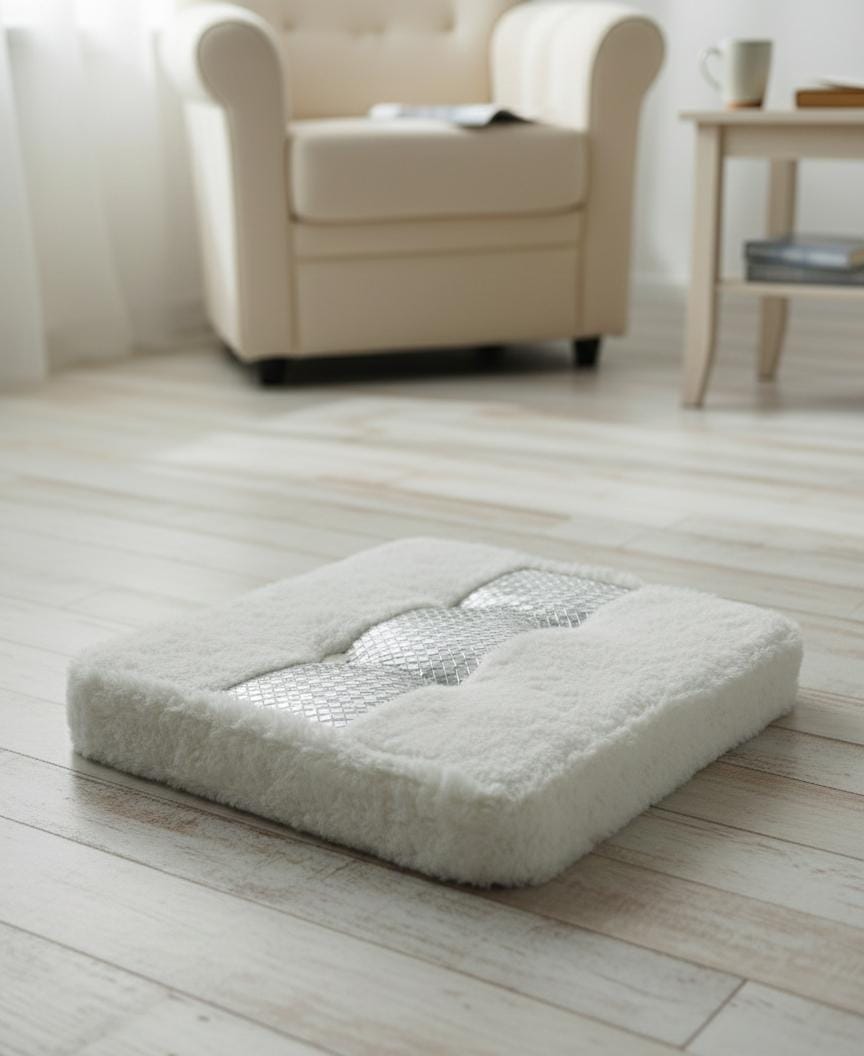 AKDC Cozy Luxury Faux Fur Square Cushion for Sofa & Bed – Pure White Fur Fabric, 43×43 cm - Al Kabayel Discount CentreAKDC Cozy Luxury Faux Fur Square Cushion for Sofa & Bed – Pure White Fur Fabric, 43×43 cmFloor Pillows & CushionsAKDCAl Kabayel Discount Centre