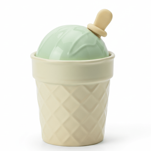 AKDC Cream Ceramic Ice Cream Mug Cup with Lid for Desserts, Coffee & Specialty Drinks – 150ml - Al Kabayel Discount CentreAKDC Cream Ceramic Ice Cream Mug Cup with Lid for Desserts, Coffee & Specialty Drinks – 150mlMugsAKDCAl Kabayel Discount Centre
