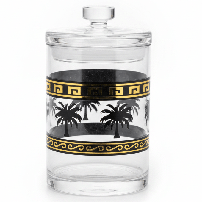 AKDC Decorative Acrylic Storage Canister with Lid and Palm Tree Design for Kitchen Storage 1000 ml - Al Kabayel Discount CentreAKDC Decorative Acrylic Storage Canister with Lid and Palm Tree Design for Kitchen Storage 1000 mlJars & Food SaversAKDCAl Kabayel Discount Centre