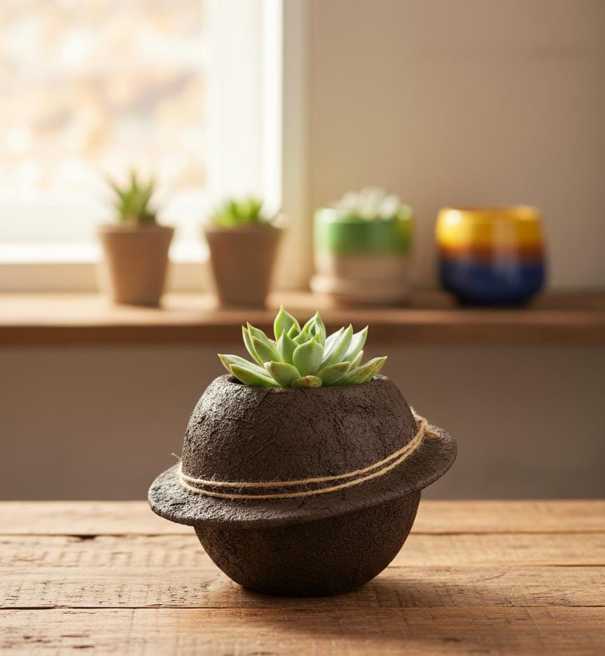 AKDC Decorative Clay Plant Pot – Brown Earth Shade – 14×19 cm – Unique Handcrafted Design - Al Kabayel Discount CentreAKDC Decorative Clay Plant Pot – Brown Earth Shade – 14×19 cm – Unique Handcrafted DesignFlower/Plant PotsAKDCAl Kabayel Discount Centre