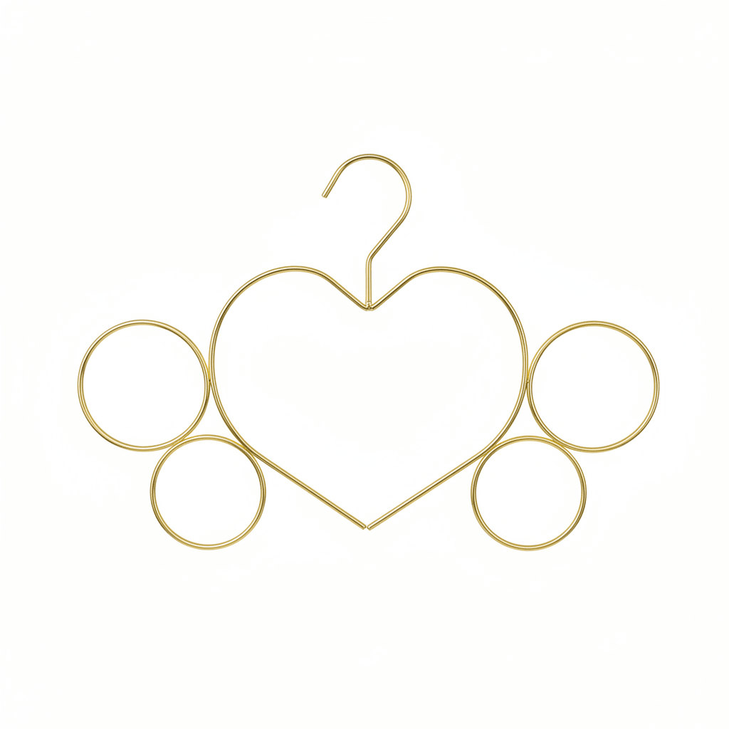 AKDC Decorative Gold Metal Cloth Hanger | Heart Design | 26cm × 24cm - Al Kabayel Discount CentreAKDC Decorative Gold Metal Cloth Hanger | Heart Design | 26cm × 24cmOrganizers & AccessoriesAKDCAl Kabayel Discount Centre