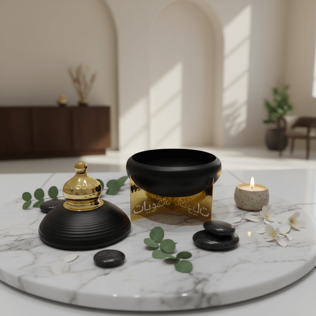 AKDC Decorative Metal Candy Jar with Lid and Raised Stand – Elegant Black and Gold Finish Storage Jar for Sweets, Dry Fruits and Home Display, Size 22 × 18 cm - Al Kabayel Discount CentreAKDC Decorative Metal Candy Jar with Lid and Raised Stand – Elegant Black and Gold Finish Storage Jar for Sweets, Dry Fruits and Home Display, Size 22 × 18 cmJars & Food SaversAKDCAl Kabayel Discount Centre