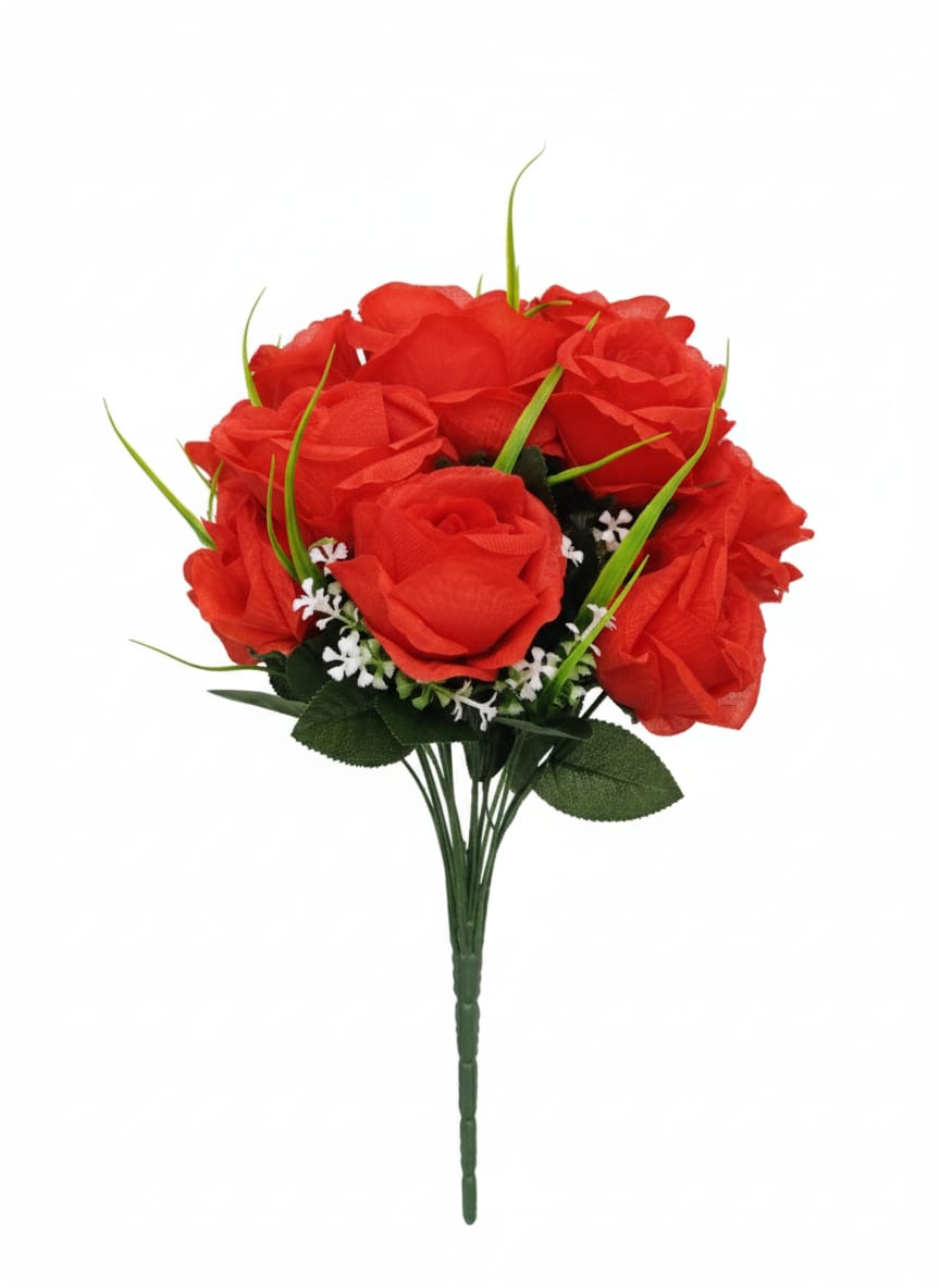 AKDC Deluxe Velvet Touch Artificial Red Rose Branch – Realistic Silk Petals with Sturdy Plastic Stem – 44 cm Floral Decoration - Al Kabayel Discount CentreAKDC Deluxe Velvet Touch Artificial Red Rose Branch – Realistic Silk Petals with Sturdy Plastic Stem – 44 cm Floral DecorationArtificial FloraAKDCAl Kabayel Discount Centre