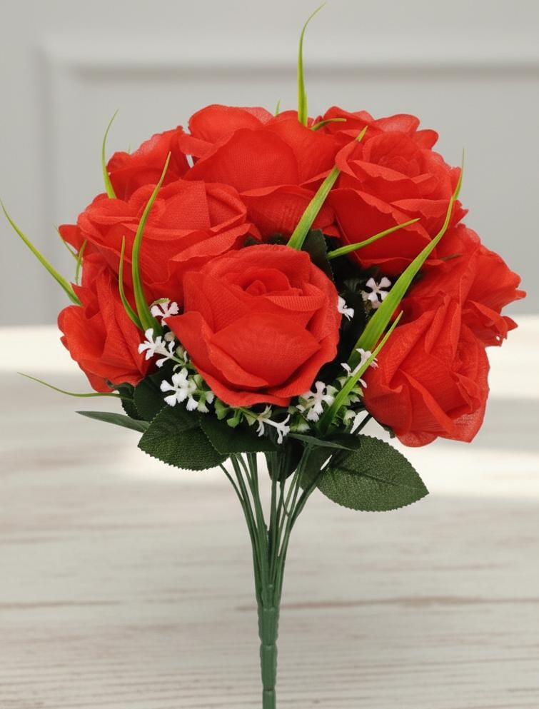 AKDC Deluxe Velvet Touch Artificial Red Rose Branch – Realistic Silk Petals with Sturdy Plastic Stem – 44 cm Floral Decoration - Al Kabayel Discount CentreAKDC Deluxe Velvet Touch Artificial Red Rose Branch – Realistic Silk Petals with Sturdy Plastic Stem – 44 cm Floral DecorationArtificial FloraAKDCAl Kabayel Discount Centre