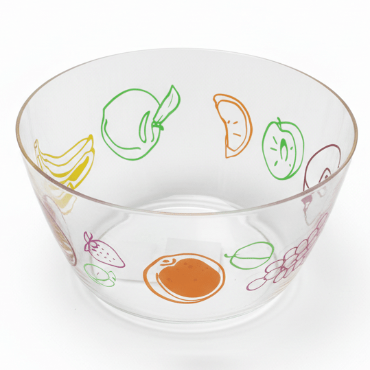 AKDC Designer Round Clear Acrylic Fruit Bowl with Decorative Appeal for Dining, Parties and Home Display – Modern Look 25 cm - Al Kabayel Discount CentreAKDC Designer Round Clear Acrylic Fruit Bowl with Decorative Appeal for Dining, Parties and Home Display – Modern Look 25 cmBowlsAKDCAl Kabayel Discount Centre