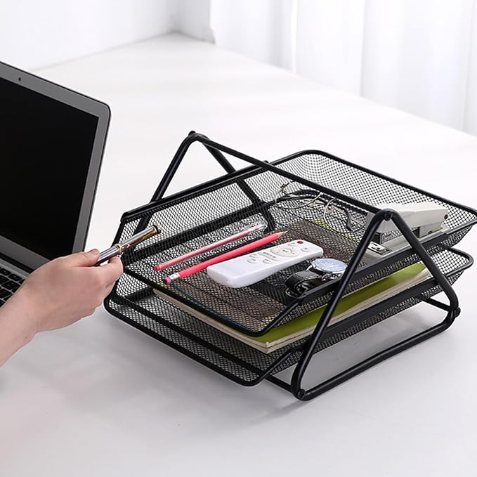 AKDC Document Tray 2Tier A4 Metal tray Office Desk Organizer - Al Kabayel Discount CentreAKDC Document Tray 2Tier A4 Metal tray Office Desk OrganizerDocument TraysAKDCAl Kabayel Discount Centre