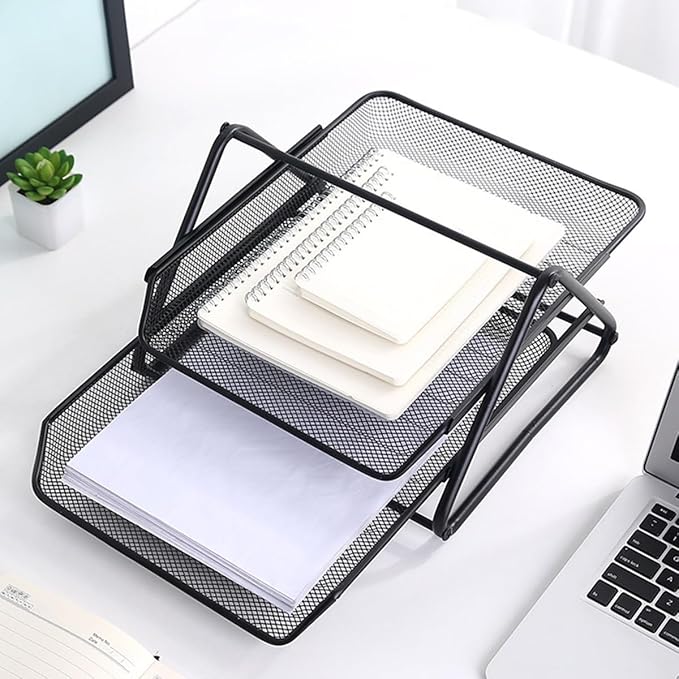 AKDC Document Tray 2Tier A4 Metal tray Office Desk Organizer - Al Kabayel Discount CentreAKDC Document Tray 2Tier A4 Metal tray Office Desk OrganizerDocument TraysAKDCAl Kabayel Discount Centre