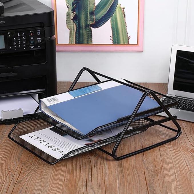 AKDC Document Tray 2Tier A4 Metal tray Office Desk Organizer - Al Kabayel Discount CentreAKDC Document Tray 2Tier A4 Metal tray Office Desk OrganizerDocument TraysAKDCAl Kabayel Discount Centre