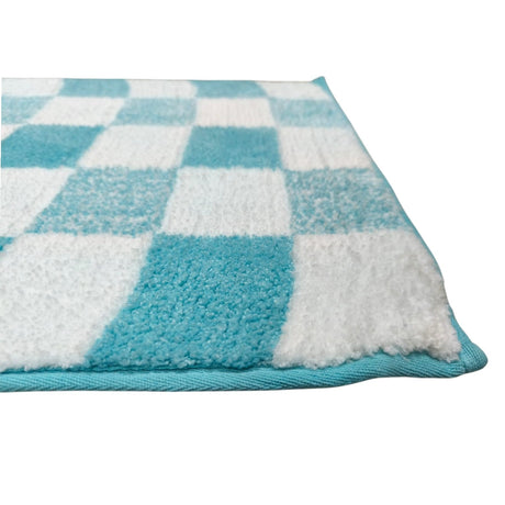 AKDC Door Mat Soft Absorbent Floor Mat Kitchen Bathroom Rug, Entryway Rug,Anti Slip Mat Outside Inside(80cmX50cm) - Cyan&White. - Al Kabayel Discount CentreAKDC Door Mat Soft Absorbent Floor Mat Kitchen Bathroom Rug, Entryway Rug,Anti Slip Mat Outside Inside(80cmX50cm) - Cyan&White.DoormatsAKDCAl Kabayel Discount Centre