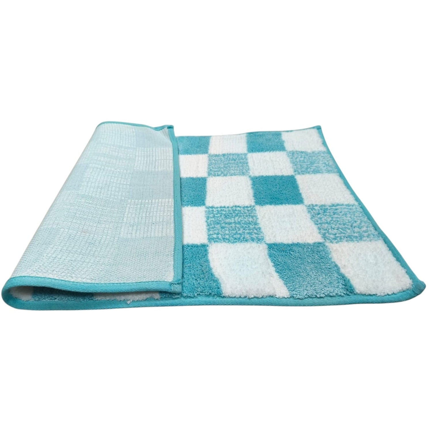 AKDC Door Mat Soft Absorbent Floor Mat Kitchen Bathroom Rug, Entryway Rug,Anti Slip Mat Outside Inside(80cmX50cm) - Cyan&White. - Al Kabayel Discount CentreAKDC Door Mat Soft Absorbent Floor Mat Kitchen Bathroom Rug, Entryway Rug,Anti Slip Mat Outside Inside(80cmX50cm) - Cyan&White.DoormatsAKDCAl Kabayel Discount Centre